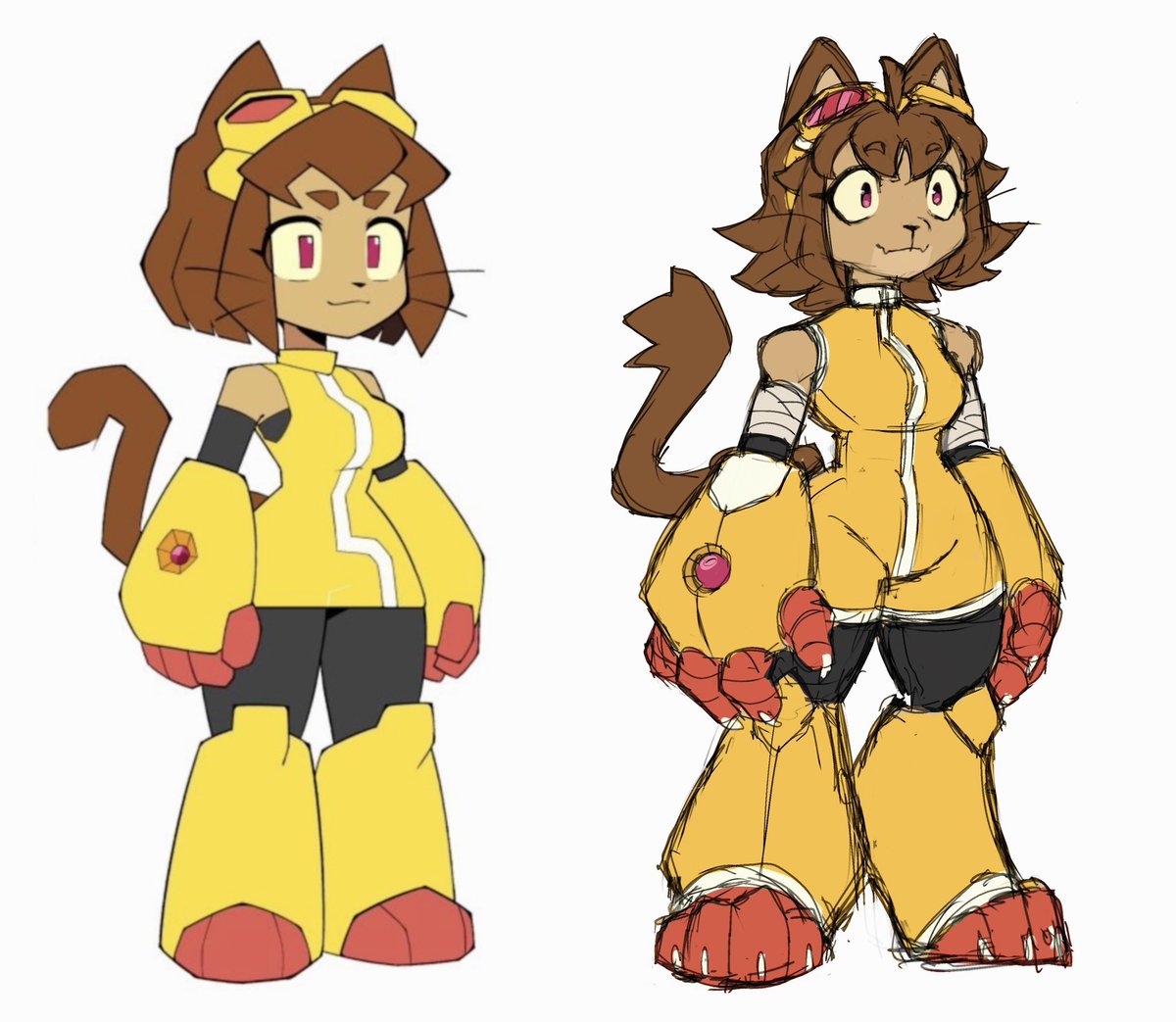 CLafurra's tweet photo. Weeeell…since it became a trend, I made my attempt at a "redesign” jsjsjs

I love doing character design, so it's good practice
#gameoverse https://t.co/W5T5805GZl