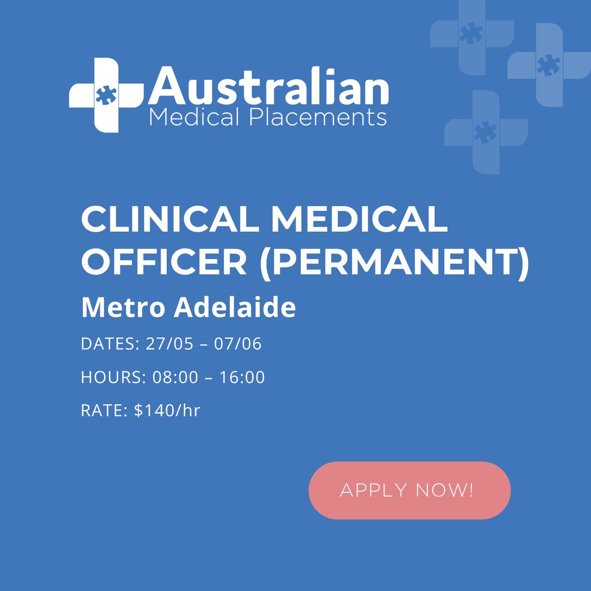 AMPDoctors's tweet photo. We have a permanent opportunity at a leading research facility in metro Adelaide.  Work in a collaborative clinical trials environment, supporting early-phase studies. 📩 locums@australianmedicalplacements.com.au | 
📞 08 8333 5666 https://t.co/lao3x2Flrs