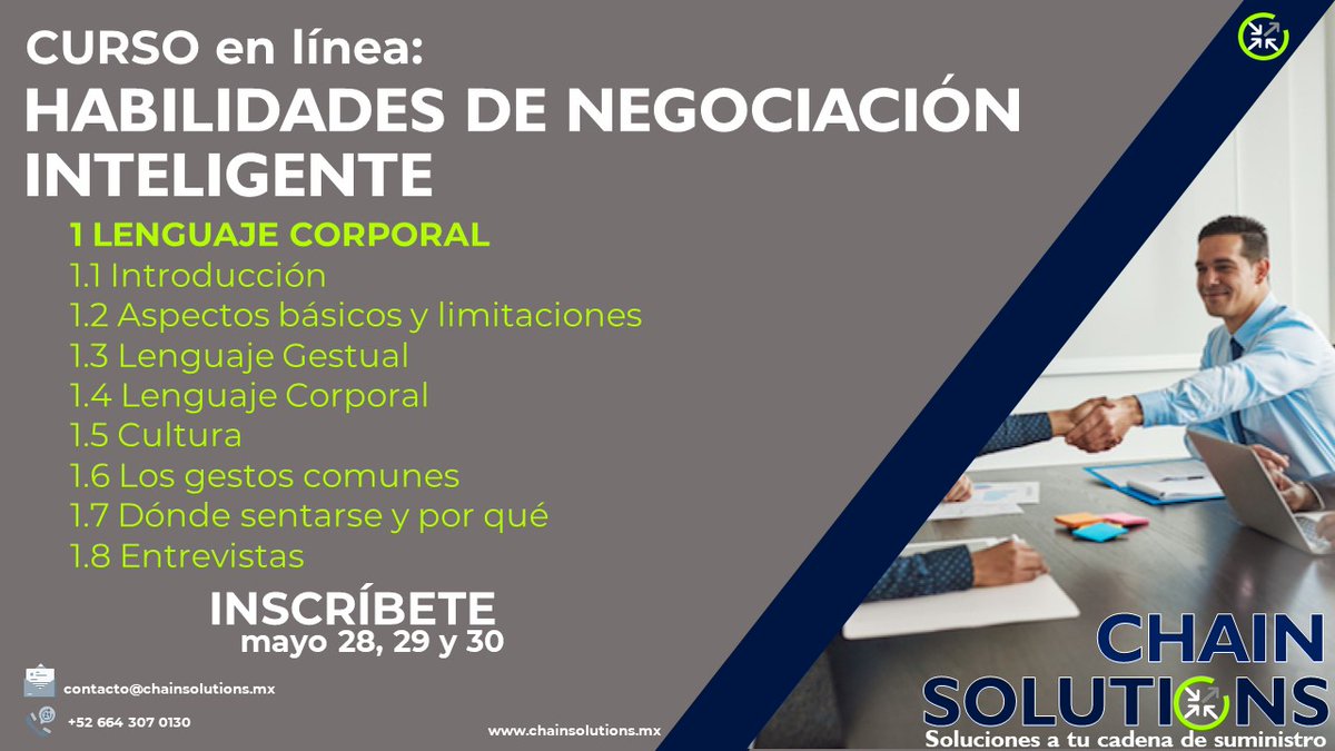 Chain_Solutions's tweet photo. 🙌Construya la confianza para negociar con éxito lo que necesita en la cadena de suministro. No se pierda la oportunidad de desbloquear el poder de las negociaciones exitosas en su vida y carrera. El curso se ofrece en formato de video conferencia, con expertos en el tema 🚀📈 https://t.co/Os7l59fiPk