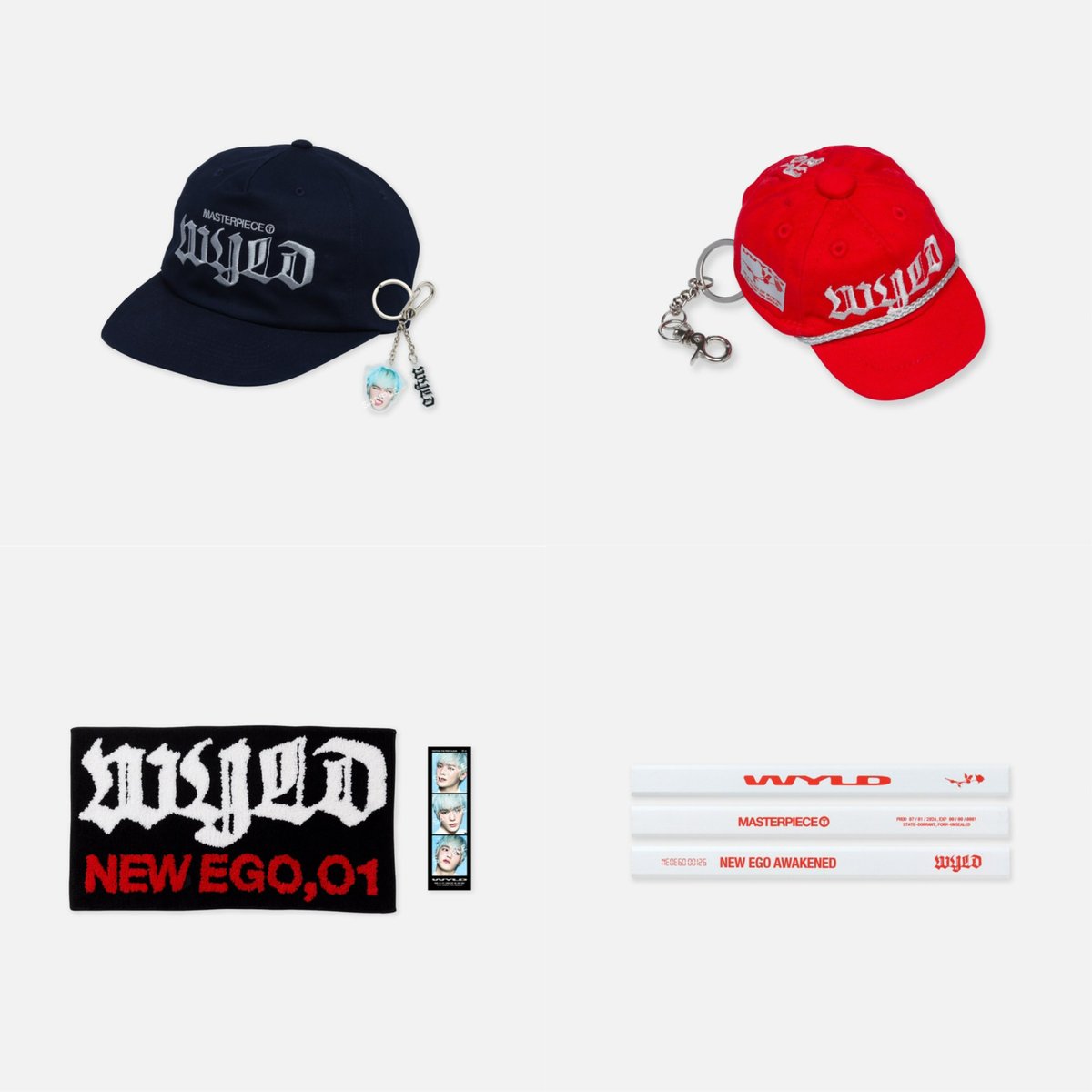 TAEYONG_TH's tweet photo. TAEYONG The 1st Album『WYLD』MD

1. WYLD: PHOTO SET
2. WYLD: TINY PHOTOBOOK
3. T-SHIRT &amp; STICKERS SET
4. HOODIE ZIP-UP SET
5. CAMP CAP &amp; KEYRING SET
6. CAMP CAP KEYRING
7. WYLD: RUG &amp; 3CUT PHOTO SET
8. WYLD PENCIL SET

#TAEYONG_WYLD #แทยง #태용 #TAEYONG https://t.co/uYlzUssuea