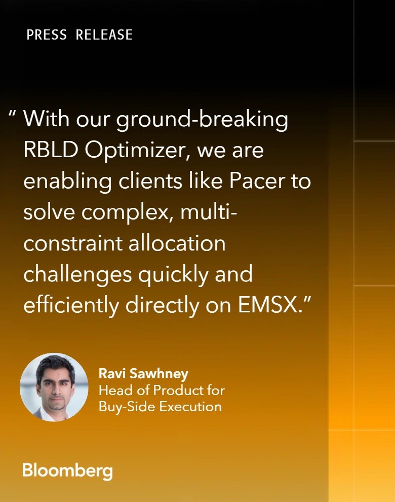 EricOsinski's tweet photo. 📢 @PacerETFs has successfully implemented @Bloomberg's Rule Builder (RBLD) Optimizer, enabling its traders and portfolio managers to help manage broker allocation across multiple constraints during an #ETF rebalance. 

Learn more here: https://t.co/QRdyTM9mx2

#trading #bbg https://t.co/bi1KquhZAf