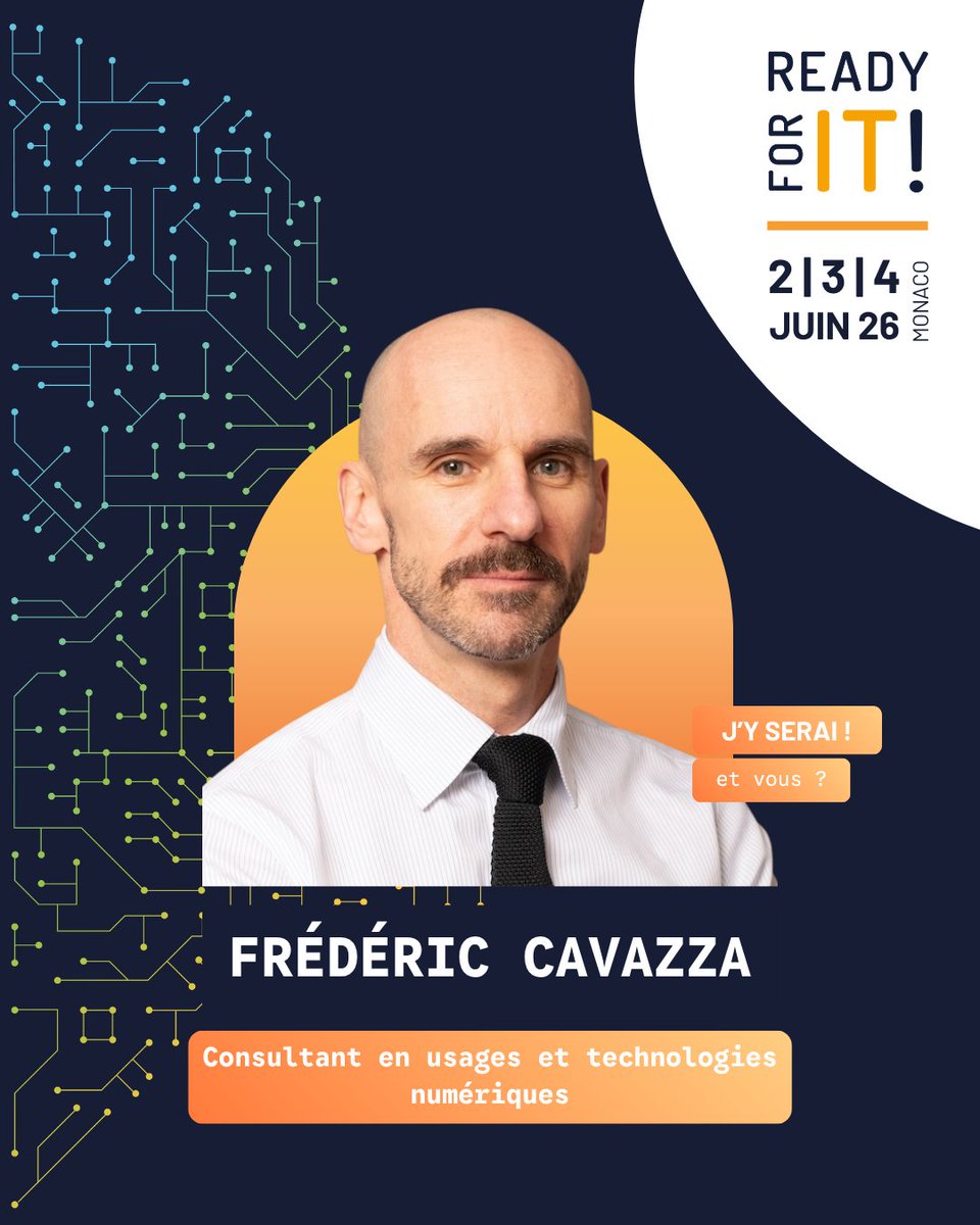 fredcavazza's tweet photo. 🤖 IA, data, réglementations, cybermenaces... redéfinissent profondément le rôle des décideurs #IT. Jamais leurs choix n’ont été aussi stratégiques pour les entreprises.

🗣️ J'aurai l'honneur de modéré la conférence d'ouverture de #ReadyForIT le mardi 2 juin à 11h30.

👥 Aux côtés de Bruce Hoang, Patrick Touak et Audrey Brayer nous partagerons les points de vue des décideurs IT.

📌 Retrouvons-nous à Monaco du 2 au 4 juin ! #RFIT26

📋 Programme complet : https://t.co/RTujjSvWEX