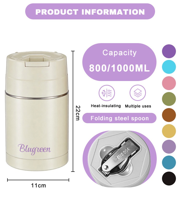 __Blugreen's tweet photo. 800/1000ML thermal food jar
Double-wall stainless steel with folding spoon &amp; vacuum insulation (24h). Ideal for work, travel &amp; outdoor meals.

📧 elena@blugreen.cn
🌐 https://t.co/m7MqiTUvzw

#blugreen #foodjar #thermalfoodjar #oemodm https://t.co/InWMvSizq7