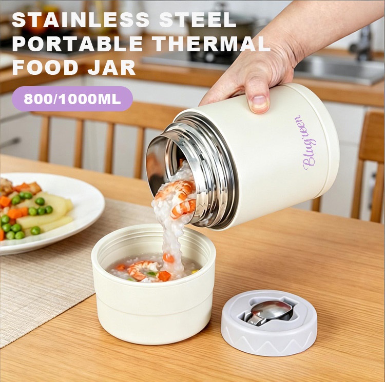 __Blugreen's tweet photo. 800/1000ML thermal food jar
Double-wall stainless steel with folding spoon &amp; vacuum insulation (24h). Ideal for work, travel &amp; outdoor meals.

📧 elena@blugreen.cn
🌐 https://t.co/m7MqiTUvzw

#blugreen #foodjar #thermalfoodjar #oemodm https://t.co/InWMvSizq7