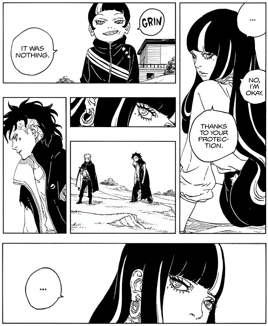 Cosm0s_Flow's tweet photo. Eida doesn't blush around Kawaki anymore🥀
 Finally she's realizing things...❤️‍🩹 https://t.co/JXWGdOGMvi