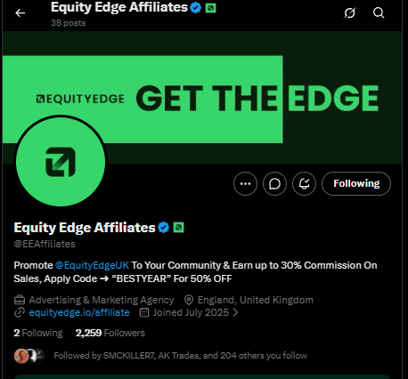 Tikafvgtrader's tweet photo. @CableAnalyst @EquityEdgeUK @EEAffiliates Done https://t.co/kAywKkZ1Ui