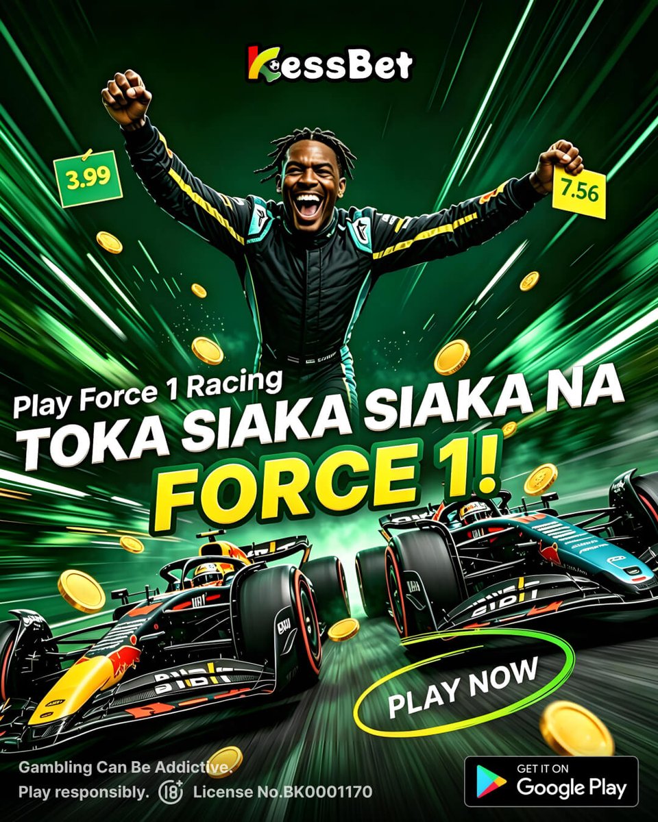 kessbet's tweet photo. Ni masaa ya kutoka siaka mbaya sana! 😜

Join the winning team and take off with great winnings! 

To play, visit https://t.co/dVnUQ7IDJB 

#kessbet #force1racing https://t.co/PhE9Ro05X7