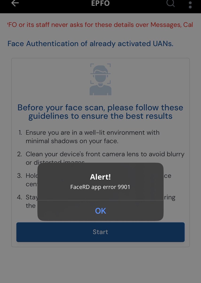 surappa's tweet photo. @officialepfo i am seeing error 9901 for faceRD apply from last 15 days at least I tried more than 50 times. What to do ? https://t.co/DBNSyAxQHq