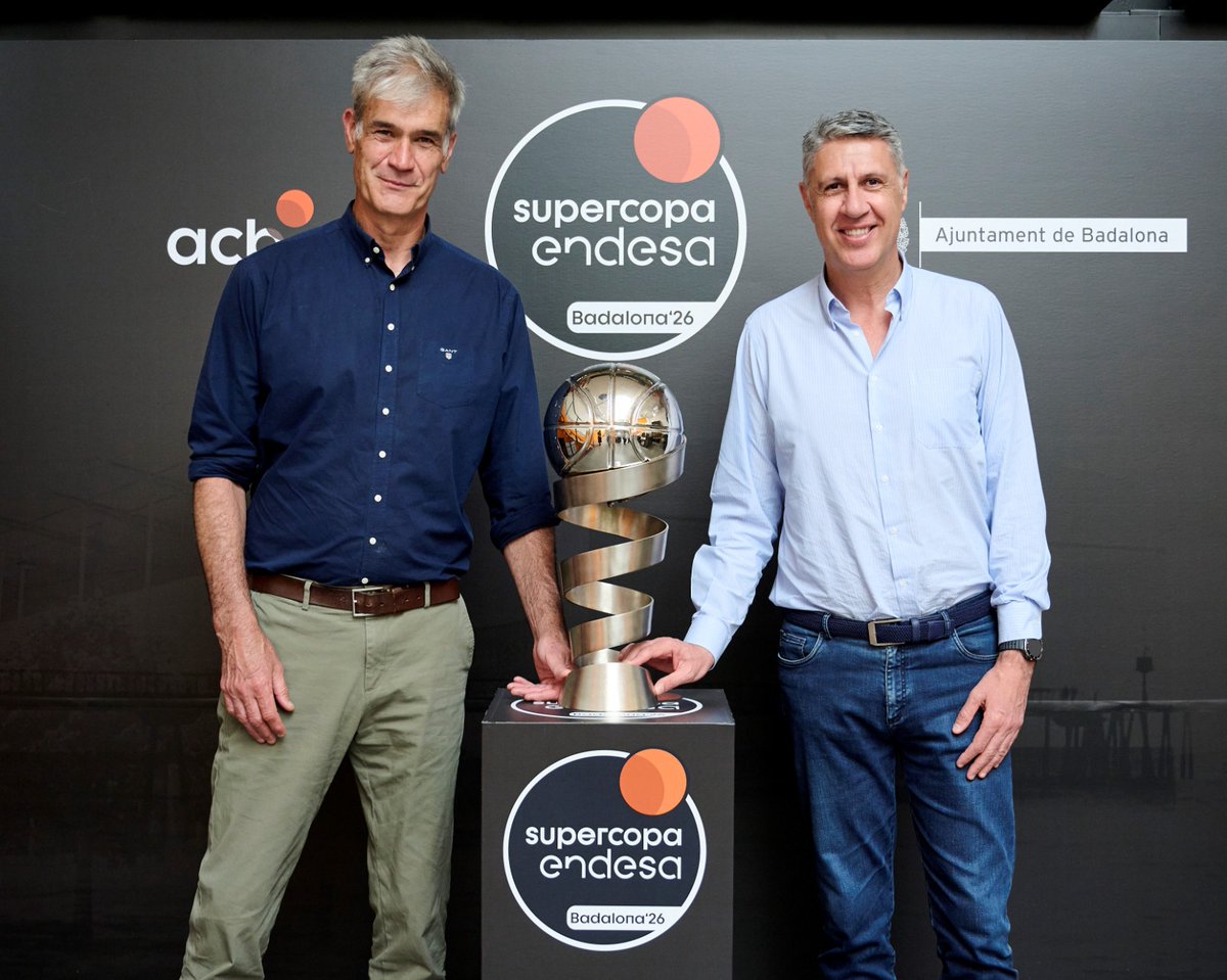 AjBadalona's tweet photo. 🏀 #Badalona, ciutat amfitriona de la Supercopa Endesa 2026

El Palau Municipal d’Esports serà seu de la competició que es jugarà el 19 i 20 de setembre i que obre la temporada de bàsquet en l’àmbit espanyol

ℹ️ https://t.co/IMIoa8fAq9 https://t.co/FarsKXczs6