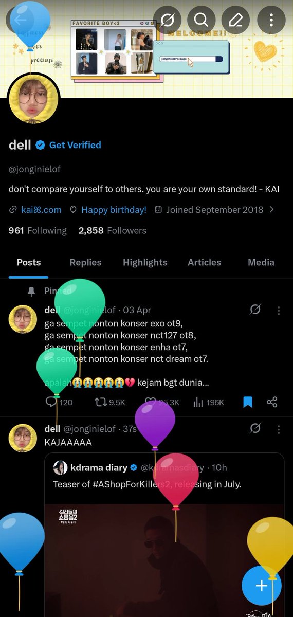 jonginielof's tweet photo. asikk ada balon🥰 https://t.co/fstxwp1HHF