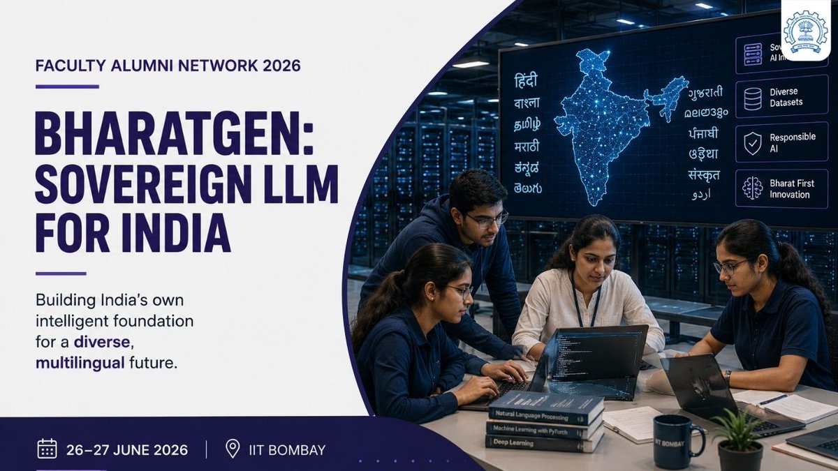 DeanACRIITB's tweet photo. #IITBombay's Faculty Alumni Network (FAN) 2026 brings together academia, industry, research, entrepreneurship, and investment to accelerate India's deep tech through funding, partnerships, and translational research: https://t.co/8A9izpgs5j

📍@iitbombay  | 26–27 June 

#FAN2026 https://t.co/Pmer8AIEgd