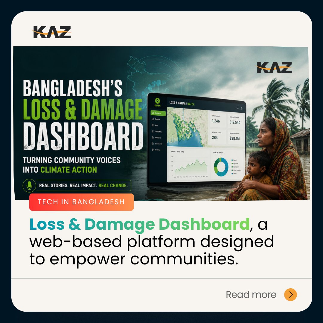 kazsoftware's tweet photo. This tool is more than a data collection mechanism; it transforms community experiences into visual, analyzable insights that inform interventions and global negotiations. Insights: https://t.co/OsmyG0PKoZ

#TechinBangladesh
#lossanddamage #kazsoftware #OXFAM https://t.co/ocVOnISu50