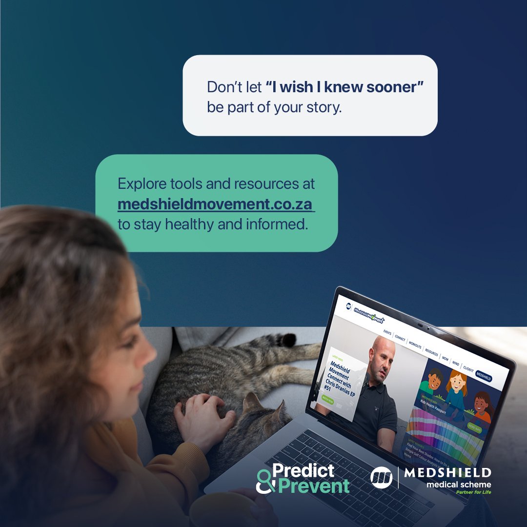 MedshieldSA's tweet photo. Your future self will thank you for the steps you take today 💙

Stay informed, stay proactive & take control of your wellbeing with wellness tools, expert insights & helpful resources from https://t.co/sGU1EGz53L

#MedshieldSA #PredictAndPrevent #MedshieldMovement #PartnerForLife