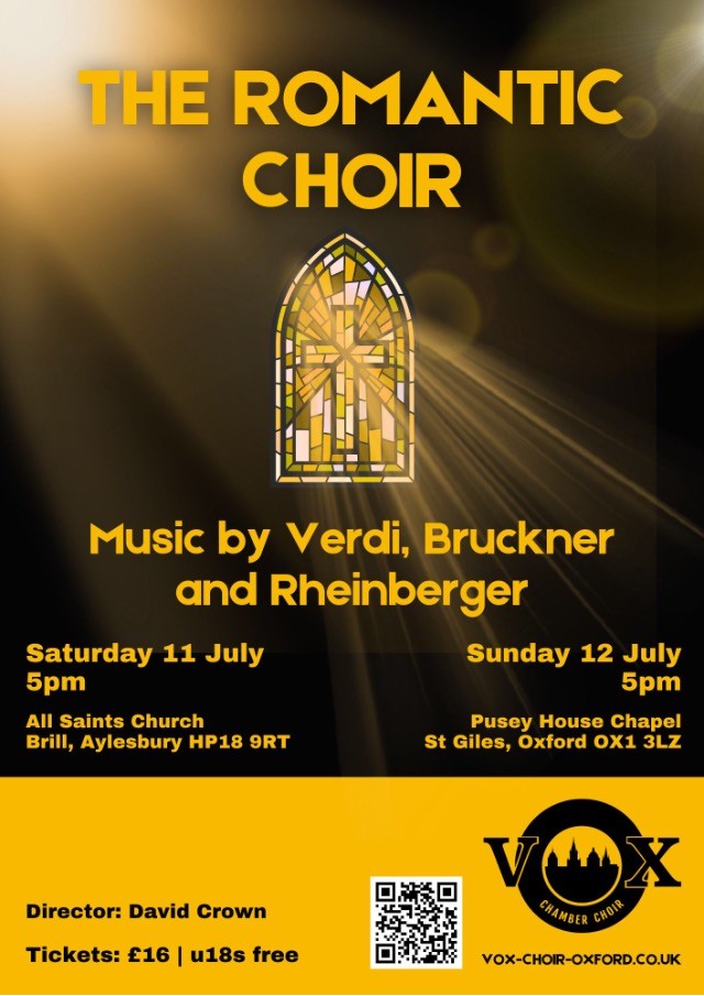 vOxChamberChoir's tweet photo. We've got some luscious music for you mid-July..... #Verdi #Bruckner #Rheinberger in two glorious venues: All Saints church in #Brill on 11th July , and @PuseyHouse on 12th July. Tix are on sale so book now! https://t.co/FUsIKhKABD