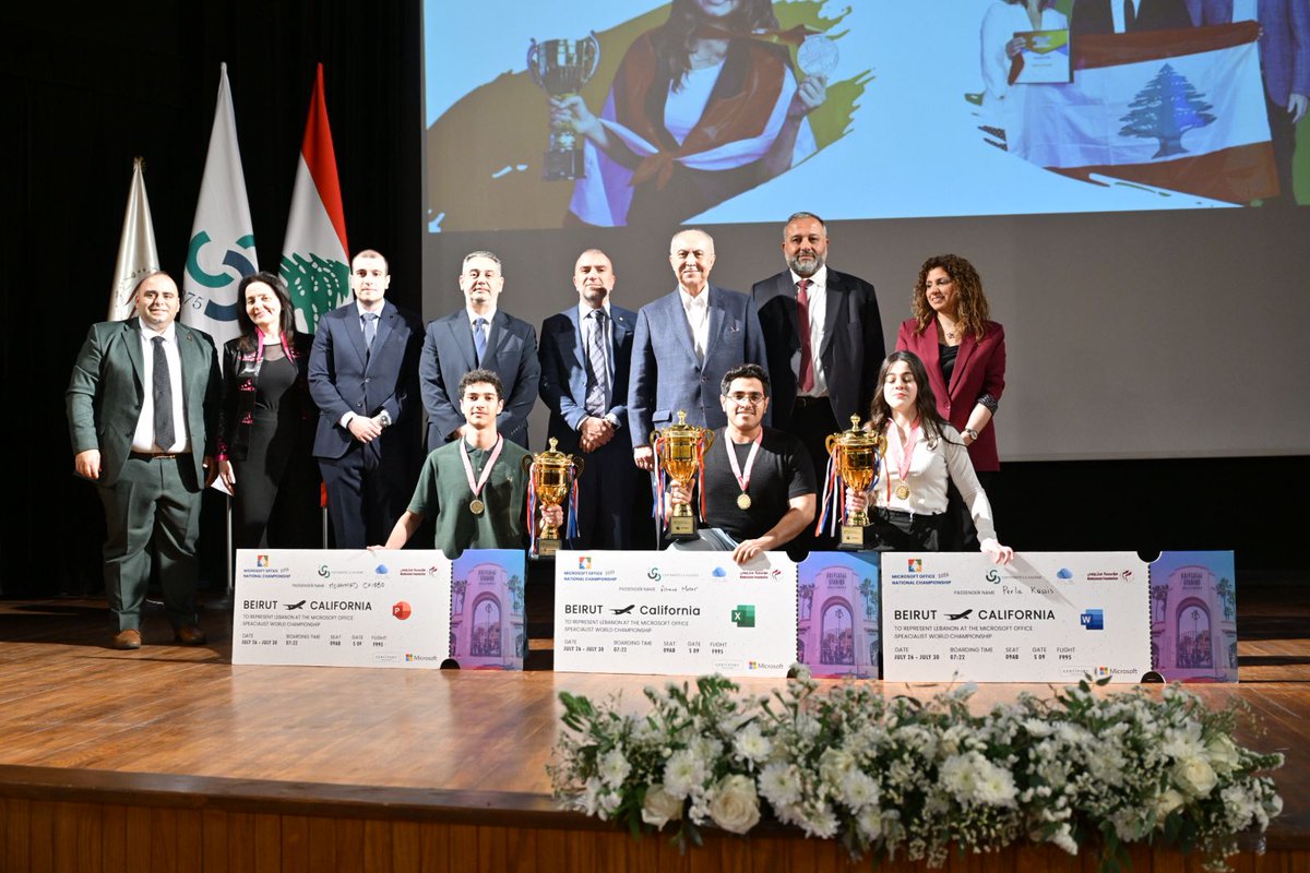 makhzoumi's tweet photo. في بلدٍ عاش الأزمات والحرب وكلّ أشكال الصعاب اختاروا أن يكونوا حاضرين.
للعام التاسع على التوالي، تعتزّ مؤسسة مخزومي بالاحتفاء بأبطالها من شباب لبنان — العقول الشابة التي نافست وتفوّقت وأثبتت جدارتها في تخصصات Excel وWord وPowerPoint.
صمودهم ليس شخصياً فحسب. إنه رسالة أن لا أزمة أكبر من طموح اللبناني.
إلى شريكنا الاستراتيجي ITLS تسع سنوات من الالتزام الثابت. وإلى شريكنا الأكاديمي جامعة الحكمة شكراً لأنكم آمنتم بهؤلاء الشباب قبل أن يعرفهم العالم.
In a country that has faced crises, war, and uncertainty they chose to show up.
For the 9th consecutive year, We are proud to celebrate its Microsoft Office champions — the young Lebanese minds who competed, excelled, and claimed their place among the best in Excel, Word, and PowerPoint.
Their resilience is not just personal. It is a statement — that no crisis is greater than Lebanese ambition.
To our strategic partner ITLS — nine years of unwavering commitment. To our academic partner La Sagesse Université — thank you for believing in these young people before the world knew their names.
#MOSChampionship #MakhzoumiFoundation #ITLS #LaSagesse #LebanonToTheWorld #ProudlyEmpowering #MicrosoftChampionship #LebaneseYouth @LebanonMOSChamp @ITLSLB @ULS_University
