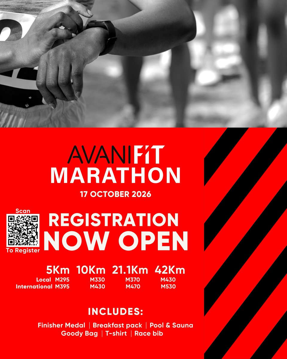 avanimaseru's tweet photo. Get ready for the AvaniFit Marathon happening on 17 October 2026. Save the date and start preparing for an unforgettable experience. Register using this link https://t.co/fHmT7jSXbI
#avani #avanihotels #avanimaseru https://t.co/ryxXvbI14S