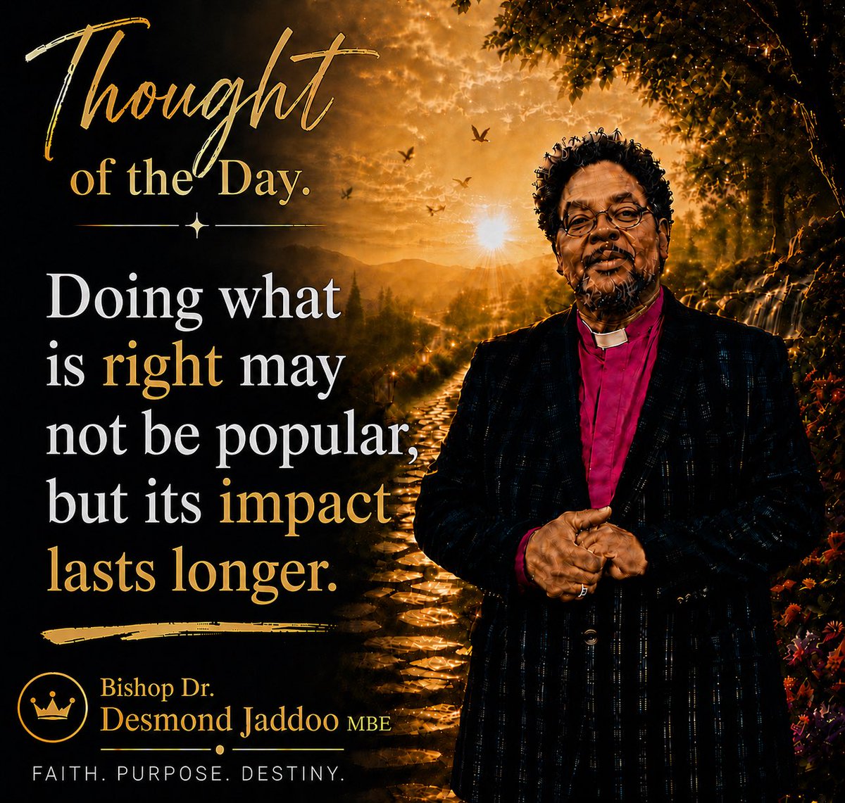 Bishop Dr. DESMOND JADDOO MBE tweet media
