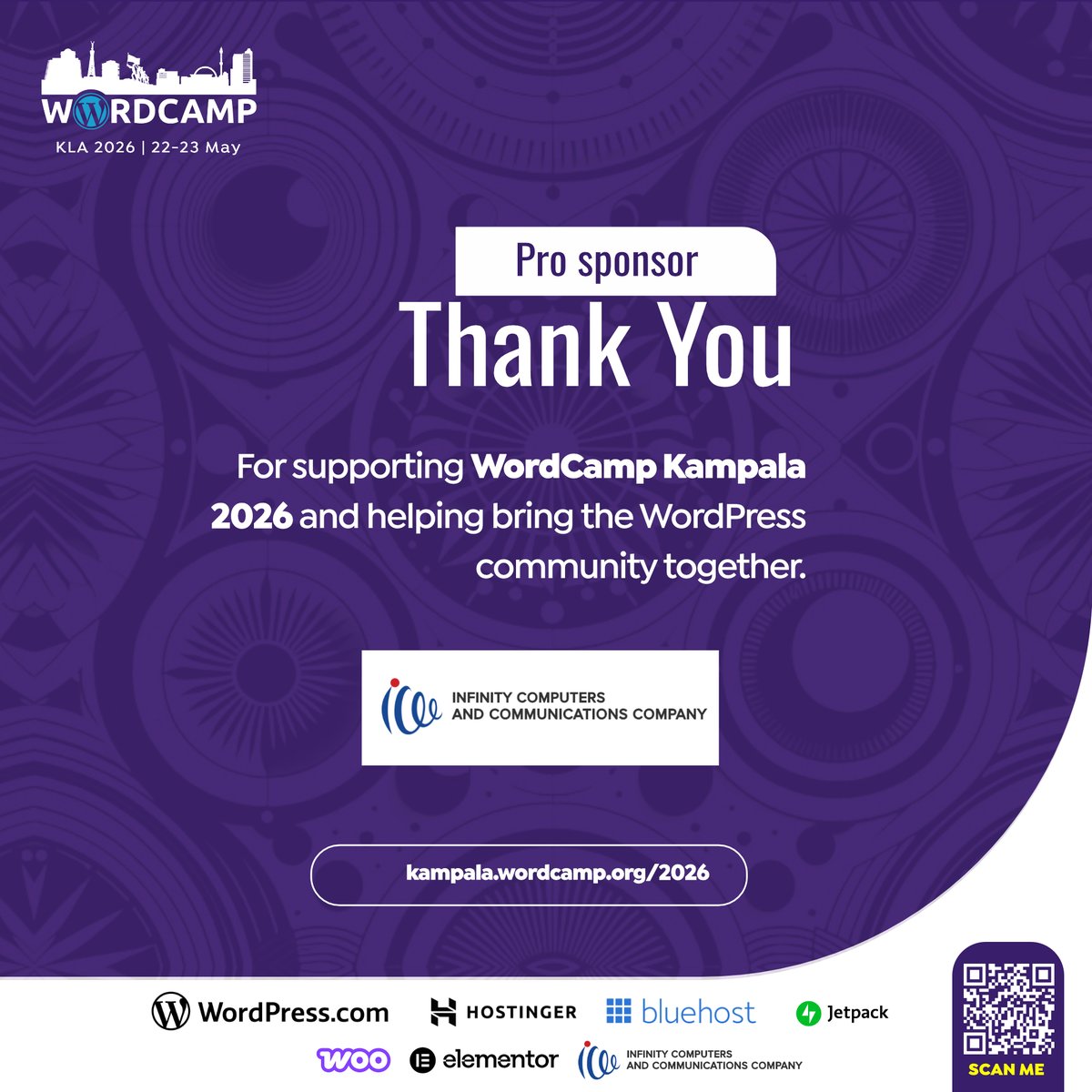 WordPressKLA's tweet photo. WordCamp Kampala 2026 was more than just an event; it was a testament to the growth, resilience, and collaborative spirit of the Ugandan tech community.

Thank you @Infinityi3C.  Your support did more than just sponsoring WordCamp Kampala 2026 it provided a platform for designers, developers, and entrepreneurs to connect, learn, and innovate.

When organizations invest in community, the entire ecosystem rises, and we are grateful to have had you by our side for this journey.

#WCKLA26 #WordCampKampala