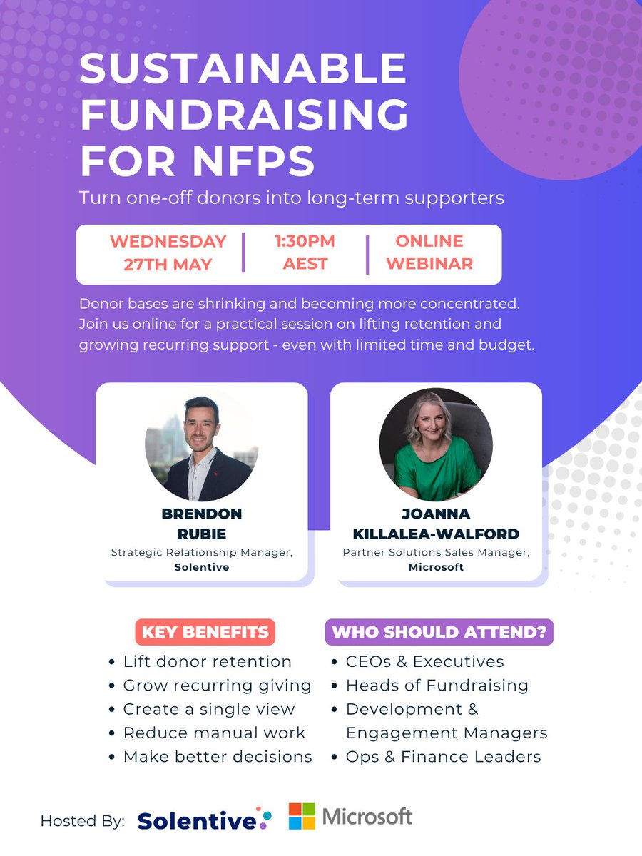 Solentive's tweet photo. 🚨 Tomorrow’s the day! 🚨

We’re hosting a live session on Sustainable Fundraising for Not-for-Profits - and we’ll be unpacking why traditional approaches just aren’t holding up anymore.... and more importantly… what you can do about it!

👉 Register: https://t.co/HMgZxQuaYh https://t.co/Z0Or6RSZoF