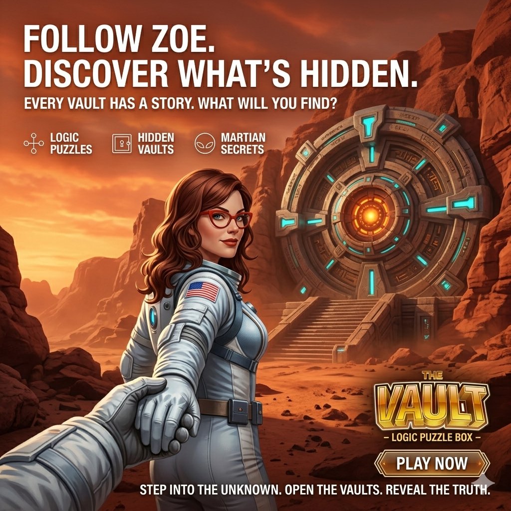 Peaksel's tweet photo. She found something on Mars.

Something buried.
Something ancient.
Something that should’ve stayed hidden.

Now Zoe is leading you straight toward it.

🚀 LINK: https://t.co/xB9HdtcwRJ

#TheVault #LogicPuzzleBox #PuzzleGame #SciFiAdventure #MarsMyster https://t.co/lzQAJCeWhn