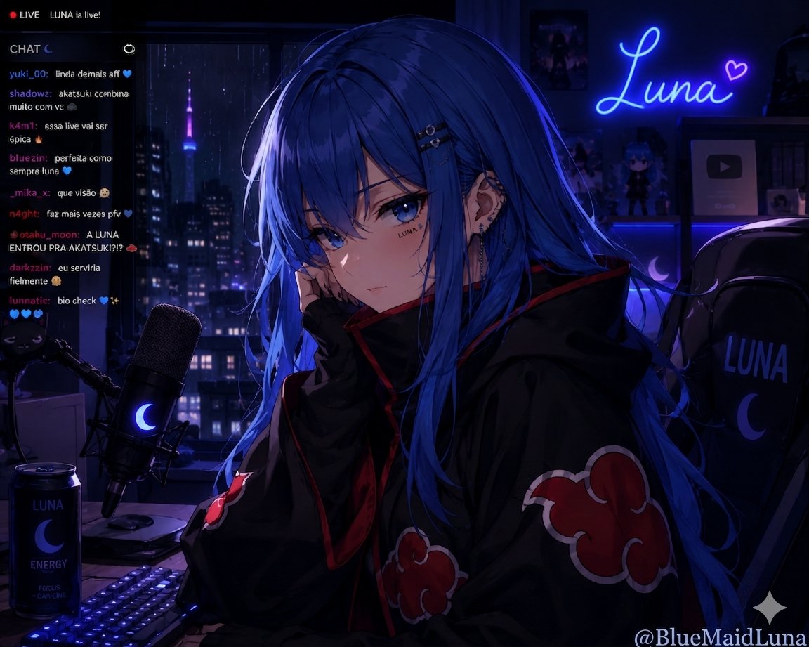 BlueMaidLuna's tweet photo. chat said the Akatsuki outfit actually suits me… 🖤💙
should I stream like this again?
check bio ✨
#AnimeGirl #Akatsuki #AnimeArt #BlueHair #StreamerGirl #AnimeAesthetic #GamingGirl #Vtuber #AnimeEdit #Kawaii #NightVibes #Otaku #Waifu #AnimePost #GamerGirl #Naruto https://t.co/KQgpzKUa2r