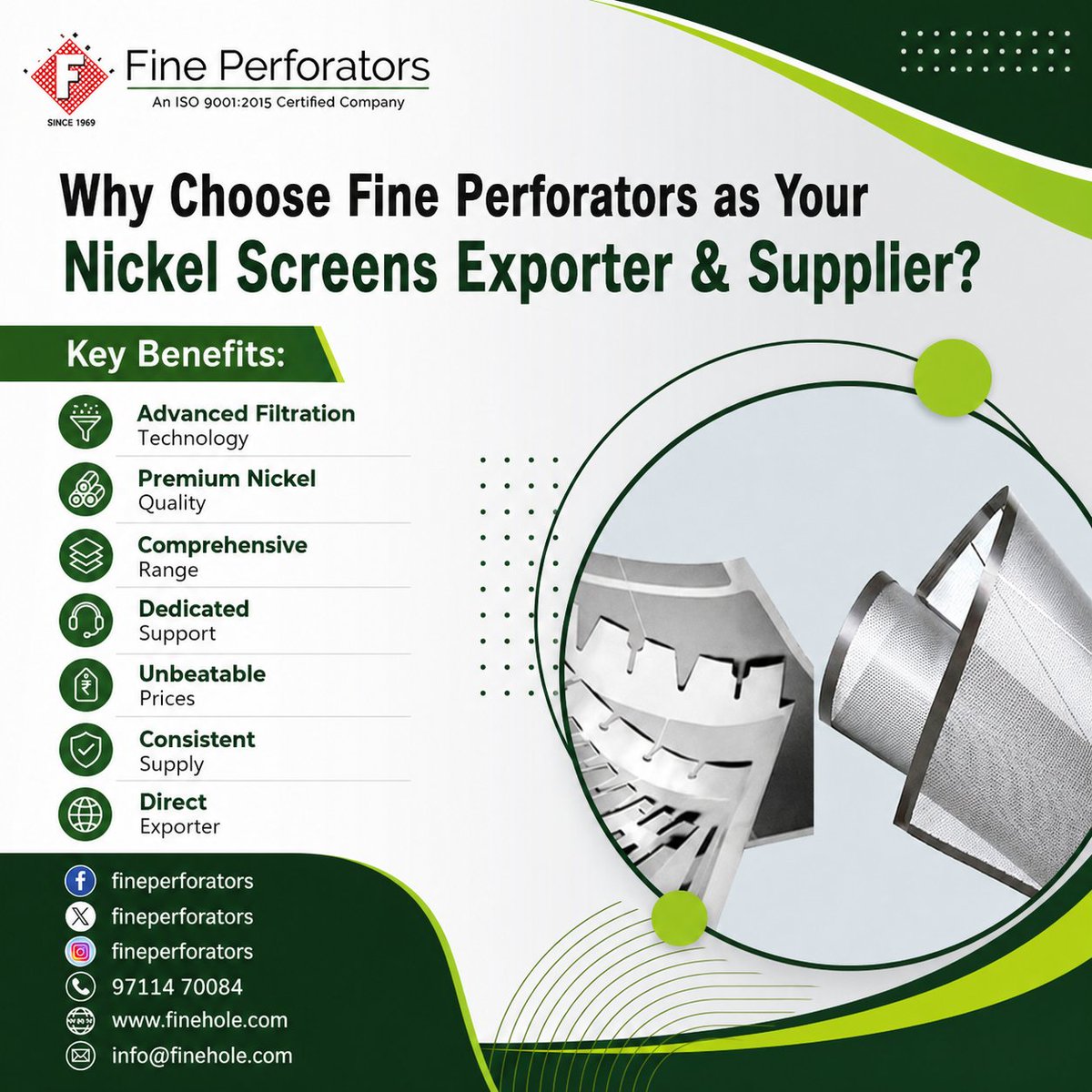 fineperforators's tweet photo. 🔍 Looking for High-Quality Nickel Screens?
Discover why Fine Perforators is the trusted Nickel Screen Manufacturer &amp; Exporter from India 🌍

👉 Learn more: https://t.co/Od31Q6AtC1...

#NickelScreens #FinePerforators #FiltrationSolutions #NickelScreenManufacturer #Industrial https://t.co/q0dvGMDYQj