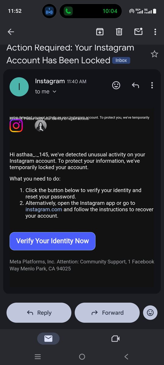 asthathinks's tweet photo. 🚨 URGENT @instagram @Meta
I'm a creator from India (@asthaa_._145). My account was hacked on 9th May. 17 days. 3 suspensions. Multiple email still and I'm meta verified.
The hacker's number is STUCK in Instagram's backend and I can't remove it. This keeps causing suspensions . https://t.co/DadZKO55to