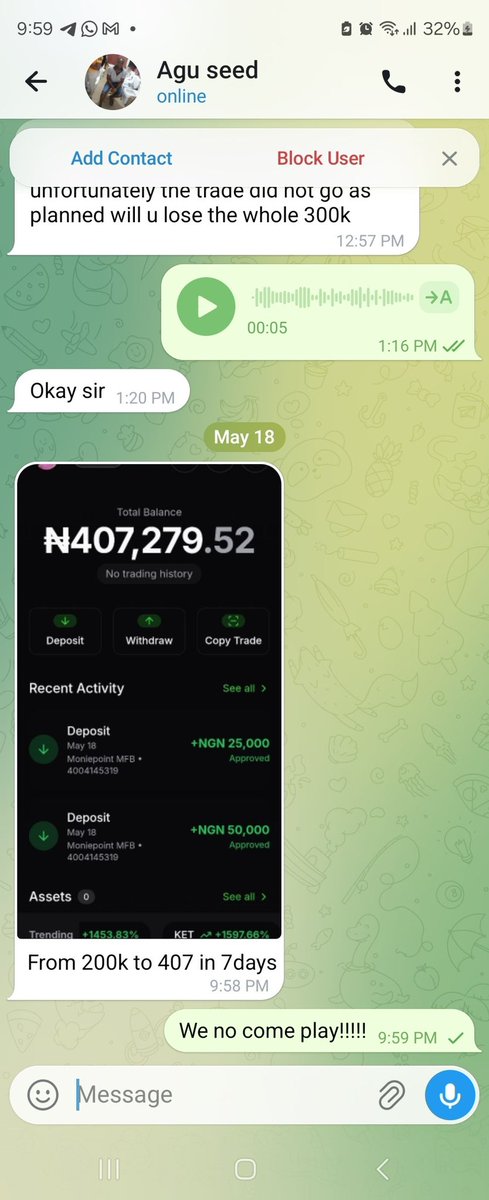 Cephascalls's tweet photo. GOOD MORNING GUYS  

We made a lot of profit over the weekend 

You can click the link in bio to know more https://t.co/4ukD2li9ce
