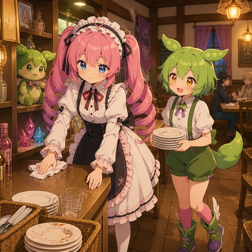 Anime Café Cleanup with Zundamon and Metan