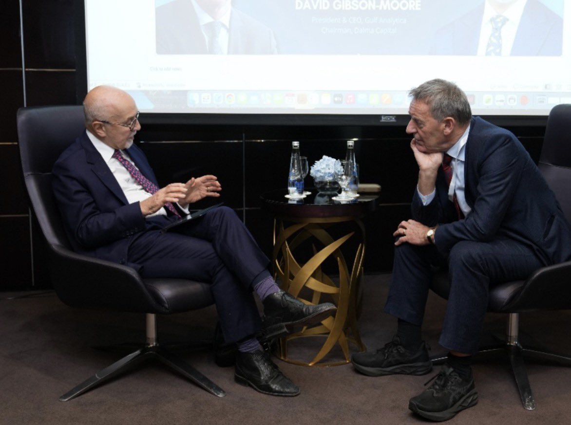 dgibsonmoore's tweet photo. It was a great pleasure to meet once again this week in London with Lord Jim O’Neill alongside the Founder and Group CEO of Apolonia Capital, Dr Abdulrahmaan Murtadha Al Ansaari. This followed the invitation-only roundtable discussion with Lord O’Neill which I had the privilege of chairing in Dubai last October.

Our conversation built on many of the themes we had explored previously concerning the evolution of the global economic landscape, the future trajectory of BRICS+ and the accelerating shift towards a more multipolar world order.

Since first coining the term “BRIC” during his years at Goldman Sachs nearly two decades ago, Lord O’Neill has remained closely associated with many of the major debates surrounding capital allocation and the transformation of the global economic order. 

The continued expansion of BRICS+ is itself highly significant. The grouping now represents nearly 47% of the world’s population and approximately 36% of global GDP surpassing the economic weight of the G7. The growing relative importance of the GCC, ASEAN and Africa, together with the rapidly developing economic and investment links between the GCC and ASEAN regions, are all contributing to the emergence of new strategic alignments and investment corridors.

We also discussed the extent to which BRICS+ is evolving from a primarily economic concept into a broader strategic and geopolitical platform encompassing issues such as energy security, artificial intelligence governance, development finance and the future structure of global institutions.

My sincere thanks to Lord O’Neill for an exceptionally insightful exchange of views.

#brics #bricsplus #geopolitics #emergingmarkets #gcc #asean #multipolarity #globaleconomy