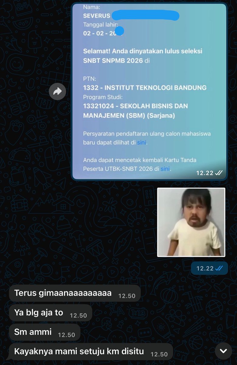 imnotSnape's tweet photo. keterima seneng ❌
keterima bingung✅
#SNBT2026 https://t.co/4PTiPYmMBL