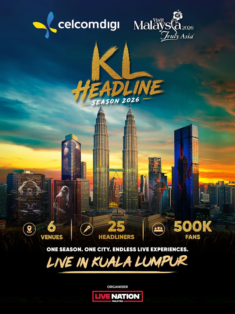CelcomDigi's tweet photo. The global icons 💜 you’ve been waiting for are joining KL Headline Season 2026. 

Stay tuned to CelcomDigi for more chances to win concert tickets and experience the biggest concerts with Malaysia’s No.1 Widest, Fastest &amp; Secure network. https://t.co/cHJjdAawPD