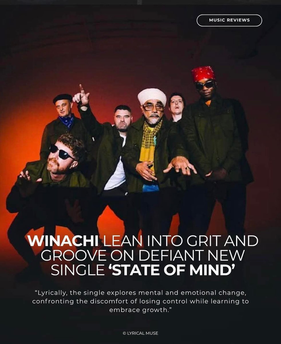 WINACHI_BAND's tweet photo. A proper buzz seeing something you helped create blowing up on a global stage 🌍 🧨
WINACHI - STATE OF MIND 🧠
FULL REVIEW // FEATURE -
https://t.co/JcA7tVe7nu ⬅️⬅️⬅️
OUT NOW across all digital platforms 👀
#WINACHI
#StateOfMind https://t.co/OB7flEnPuy