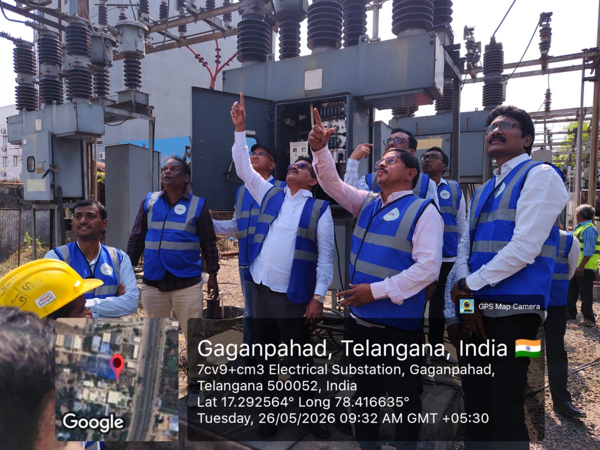 se_op_rjnr's tweet photo. A new 16m PTR charged by Dir Op TGSPDCL sir with a cost of 2.1Cr in Gaganpahad SS to meet anticipated loads , facilitate provision for new 11kv feeders &amp; to improve reliability to industrial corridor &amp; domestic expansions @26th May under praja baata prog. @tgspdcl ,@Bhatti_Mallu https://t.co/LuV8VBBtls
