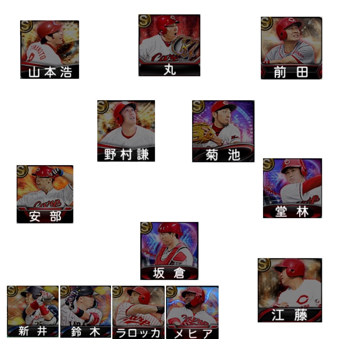 skylarkspring01's tweet photo. 【各純正別理論上最強オーダー】
カープ純正版です　ご意見お願いします https://t.co/1T4RoezOhI