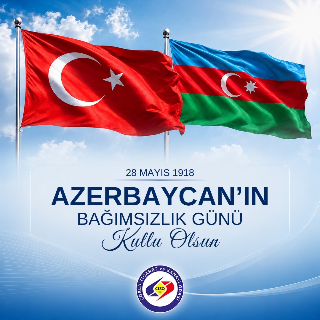 CorluTSO's tweet photo. 28 Mayıs Azerbaycan’ın Bağımsızlık Günü kutlu olsun!

Kardeş Azerbaycan’ın bağımsızlık gününü kutluyor, dostluk ve kardeşliğimizin daim olmasını diliyoruz. 🇹🇷🇦🇿

#TekMilletİkiDevlet #Azerbaycan #28Mayıs https://t.co/cMIkm7a1cj