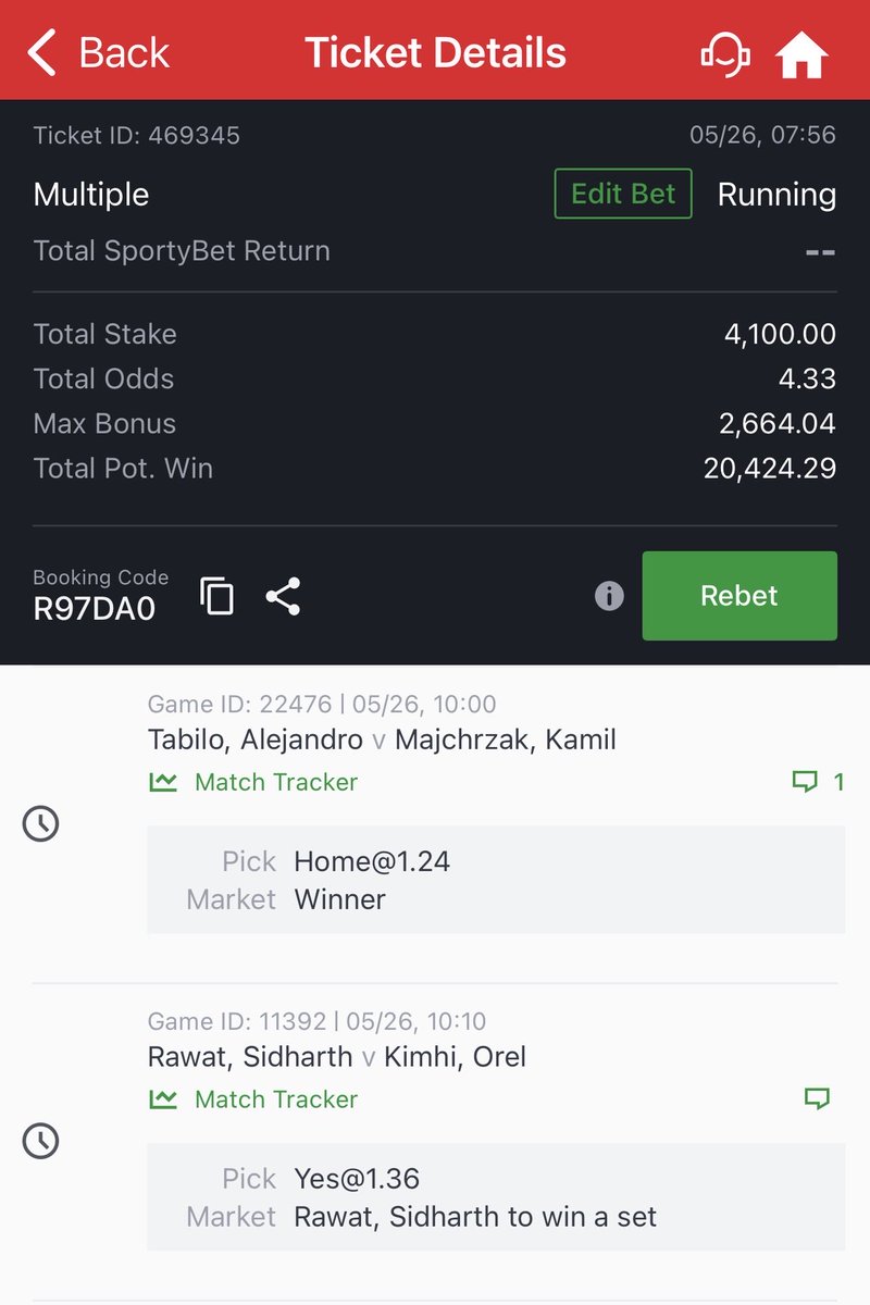 chieffpunter's tweet photo. 🪜 Challenge 🎾🎾🎾
#rolandgarros 

DAY 1️⃣

💰 R97DA0 https://t.co/NXQHx4yQ8L