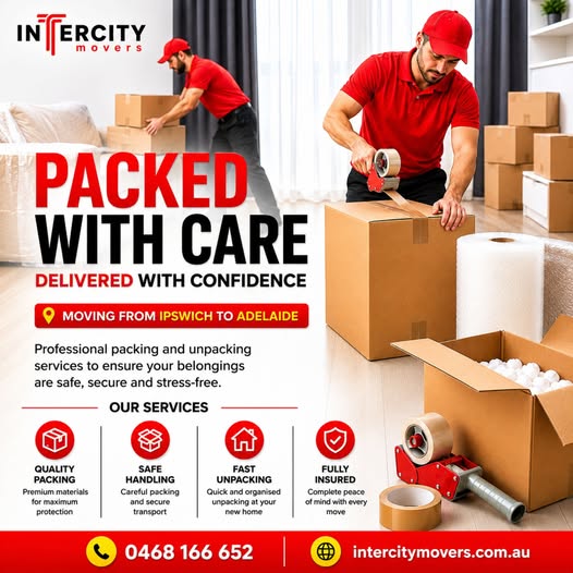 InterCityMover1's tweet photo. 🚛 Moving Ipswich to Adelaide? Let Intercity Movers make it easy! ✨
Safe Packing &amp; Transport
✅ Fast &amp; Reliable Service
✅ Stress-Free Interstate Moving
📞 0468 166 652
🌐 https://t.co/be6anlNmPr

#IntercityMovers #InterstateMove #IpswichToAdelaide #PackingServices https://t.co/xsIyOb3dsC