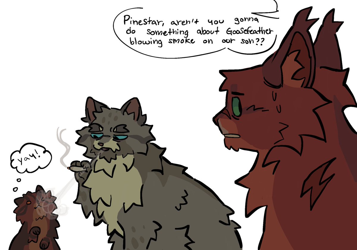 carnieflower's tweet photo. Goosefeather stop blowing smoke on my son pretty please https://t.co/yLuq5FlVch