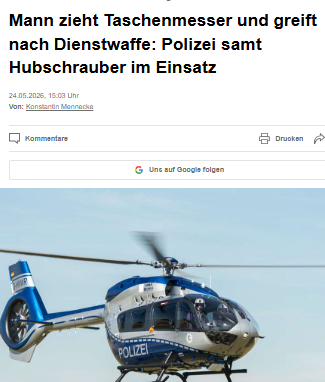 Taykra's tweet photo. #Uslar: Mann (29) dringt in Wohnung von Ex ein - 2 Polizisten dienstunfähig, Mann auf freiem Fuß. Der Mann schlug mehrfach 2 Beamten u.a. ins Gesicht. Zuvor habe er ein Taschenmesser gezückt. Auch habe er versucht, an die Waffe eines Beamten zu gelangen. https://t.co/I28RqTg723 https://t.co/RkWqDRHa5N