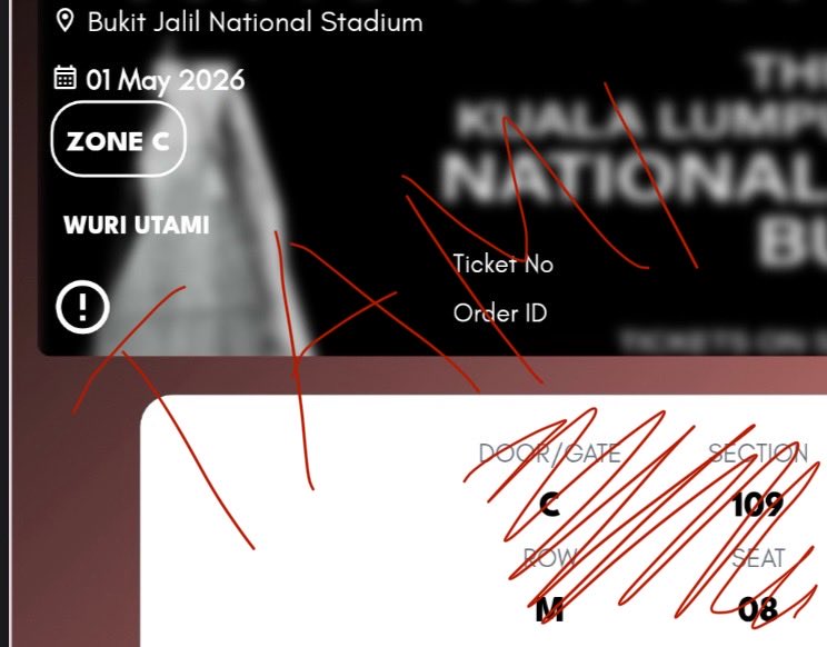 frisbeetoebells's tweet photo. WTS My Chemical Romance (MCR) concert in KL, Malaysia

2 tix (a/n pribadi)
zone C row M (seating)

💰 idr 2.5jt (per tix, no markup)

dijual karena diundur ke november jadi ga mood 😭 https://t.co/DML3YF2Z6S