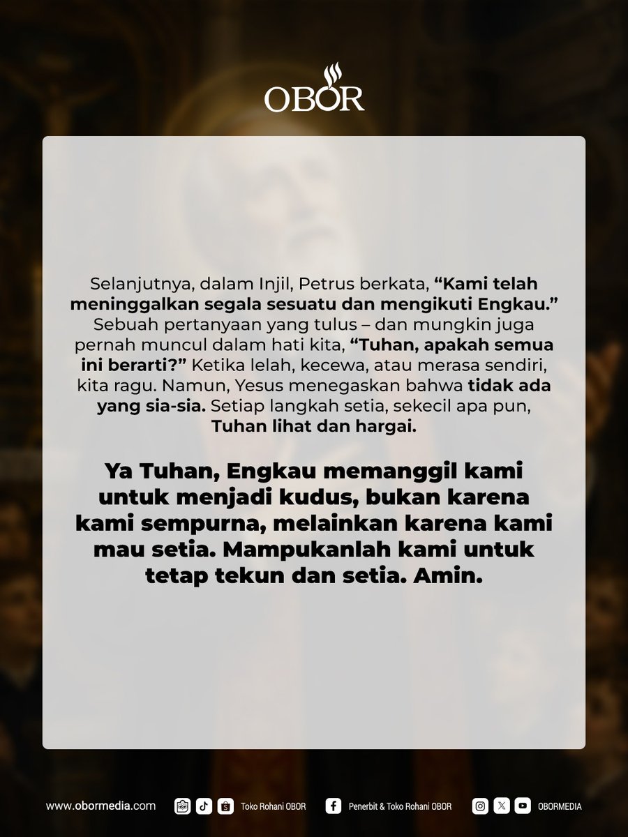 obormedia's tweet photo. Peringatan Wajib St. Filipus Neri - 26 Mei 2026

📖 Renungan Harian Katolik dari buku ZIARAH BATIN

🛒 Tersedia di:
https://t.co/7YLr00egbu
🌐 https://t.co/4rzvve8H65
📱 Tokopedia, TikTok Shop &amp; Shopee: Toko Rohani OBOR https://t.co/6iAEIO3GSM