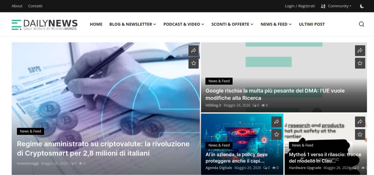 movingWordsIT's tweet photo. Oggi si parla di Cryptosmart, multa a Google, AI e il rilascio di Mythos 1. Un mix di novità! #criptovalute #AI https://t.co/oZYZ8AWgdt https://t.co/QDaLm8LW5k