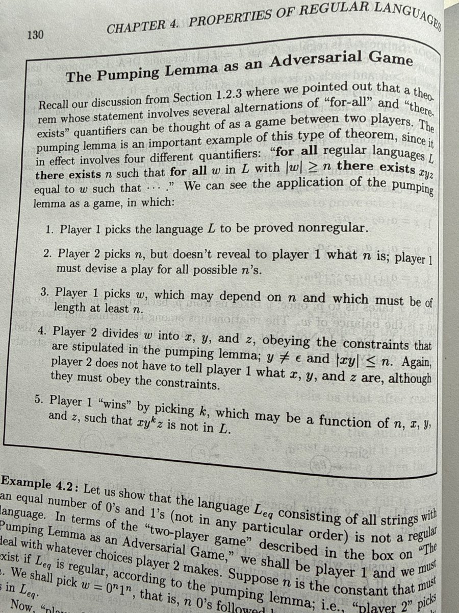 wong_ssh's tweet photo. @erik5187 判定某一个 language 是否为 RE 的 pumping lemma 有一个类似表述方法 https://t.co/rW8xDB7WoX