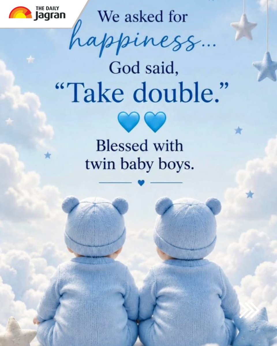 TheDailyJagran's tweet photo. #Swipe | Divyanka Tripathi and Vivek Dahiya have officially embraced parenthood as the beloved television couple announced the arrival of their twin baby boys through an emotional Instagram post, sending fans and the entire “DiVek” fandom into celebration mode. 

Sharing the joyful news, the couple wrote, “The Boys are here and life already feels more beautiful than we ever imagined,” while Vivek added a filmy twist with “Mere Karan Arjun aa gaye,” making the adorable announcement even more memorable.
