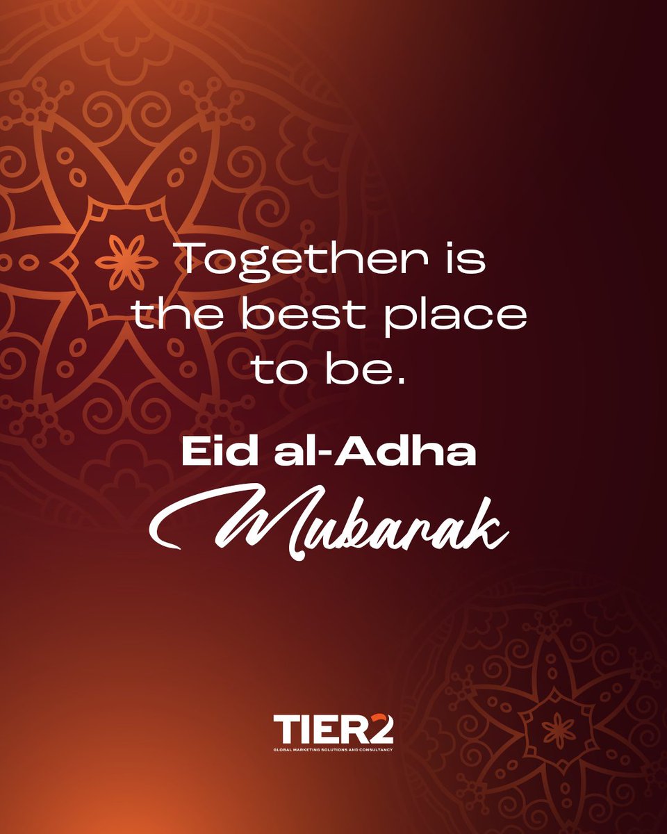 Tier2Global's tweet photo. Eid is a celebration of unity, sacrifice, and the deep-rooted bonds that connect us across borders. 🌍✨​
​
May this Eid al-Adha bring peace, joy, and cherished moments to you and your loved ones. Wishing our global community a blessed, peaceful, and prosperous Eid. https://t.co/H0dzIrPmGu
