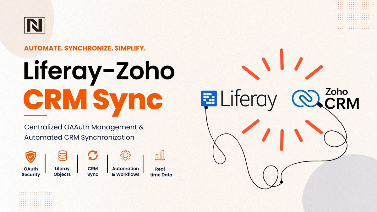 Nirvana_Lab's tweet photo. Still syncing Zoho CRM and Liferay manually? 
CSV exports, broken mappings, and outdated records slow teams down. 

Learn how to connect Zoho CRM with Liferay for automated sync and streamlined data management.

Read the full blog here: https://t.co/O8sJFjCn4R

#Liferay #ZohoCRM https://t.co/K4LcezdZUJ
