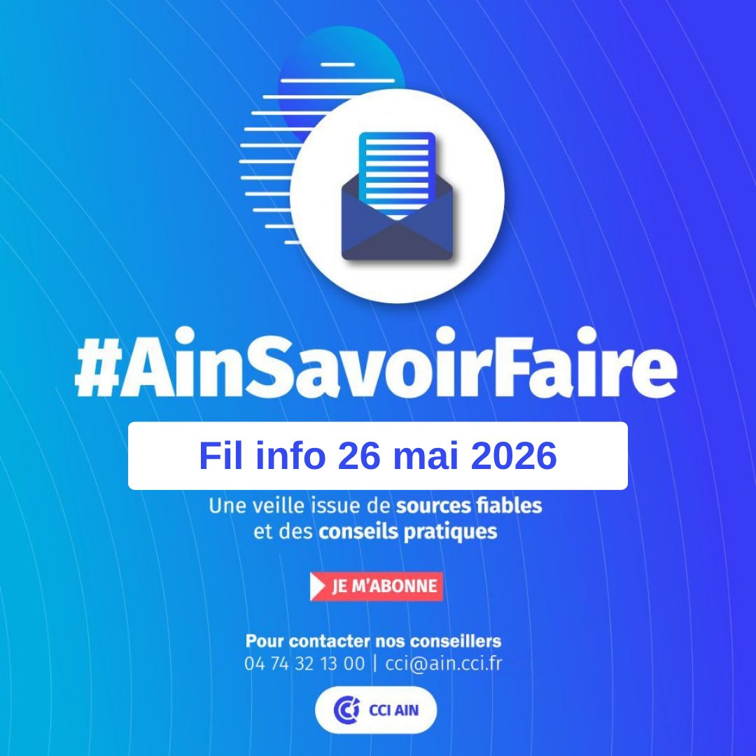 CCI_Ain's tweet photo. Le nouveau fil info #AinSavoirFaire est sorti 📩 !

Au sommaire :
☑️ Facturation électronique
☑️ Rapport d'activité
☑️ Economie circulaire
☑️ Codes APE
☑️ Entreprendre
☑️ Se former

Plus d'infos 👉 https://t.co/4xTnK2WxKx https://t.co/0jjQOvn24F