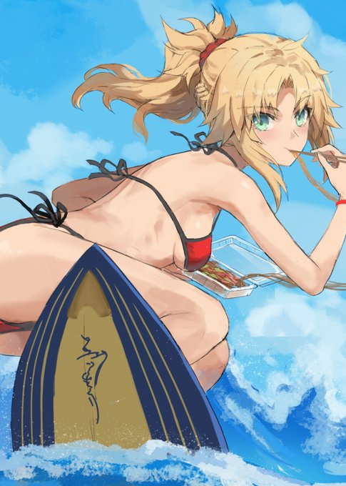 Surfing and snacking Mordred 