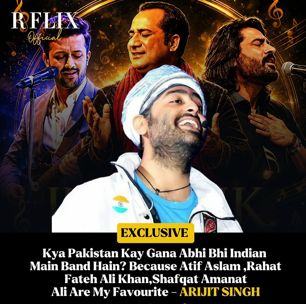 ShahidSham50990's tweet photo. @itsaadee @ShafqatAmanatA @TheArijitSingh 

#atifasalam #shafqatamanatali #rahatfatehalikhan #arijitsingh https://t.co/RMW45CVaex
